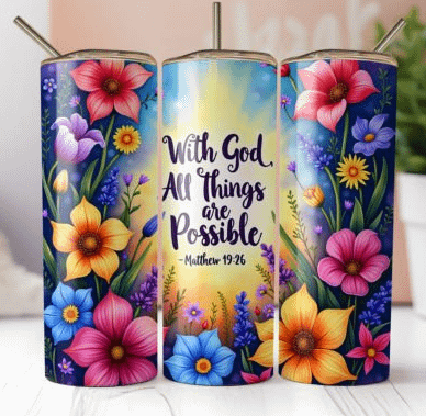 With God All Things are Possible Stainless Steel Tumbler product image (1)