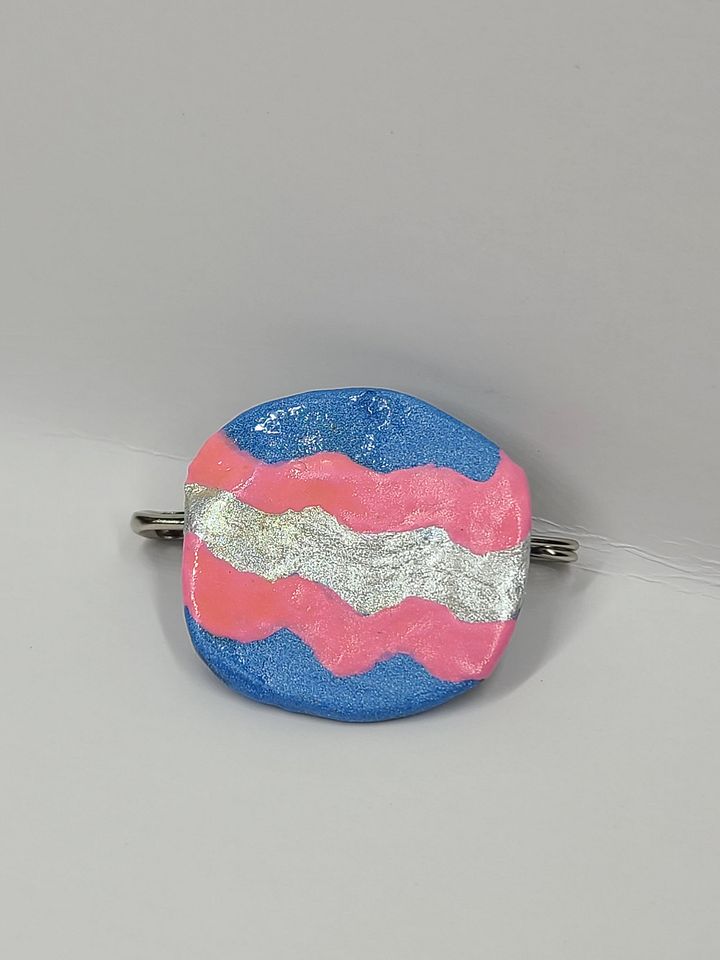 Trans Pride bottle cap pin product image (1)
