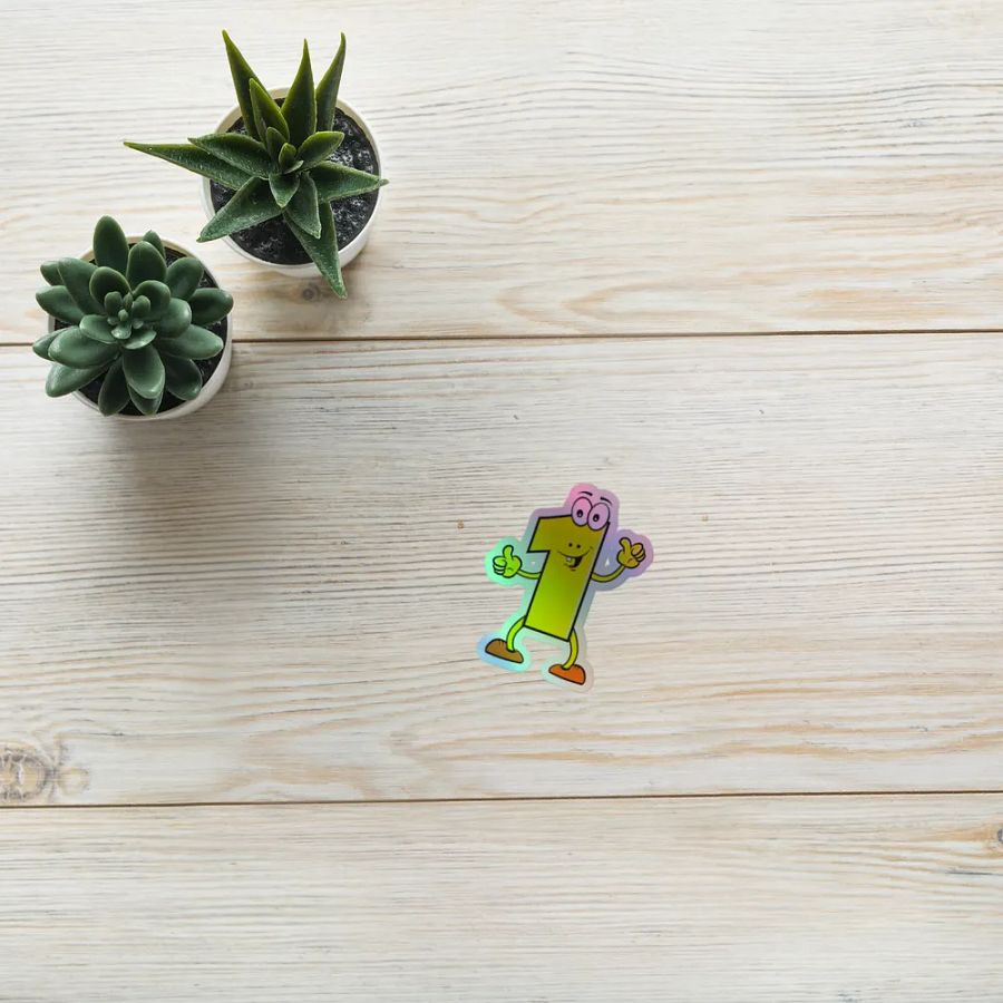 Number 1 Thumbs-Up Holographic Sticker product image (10)