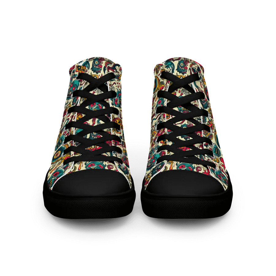 Halloween Nightmare Pattern High Top Canvas Shoes product image (6)