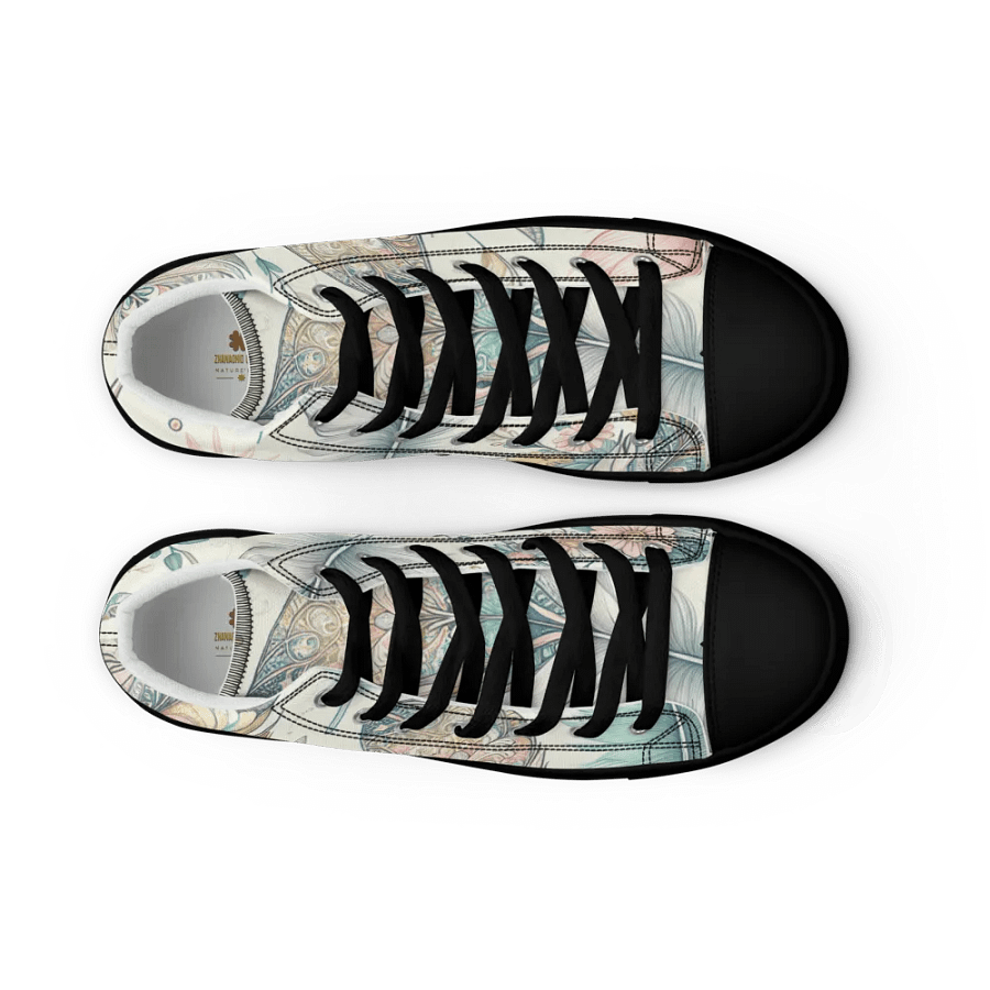 Whimsical Feathers High Top Canvas Shoes product image (12)