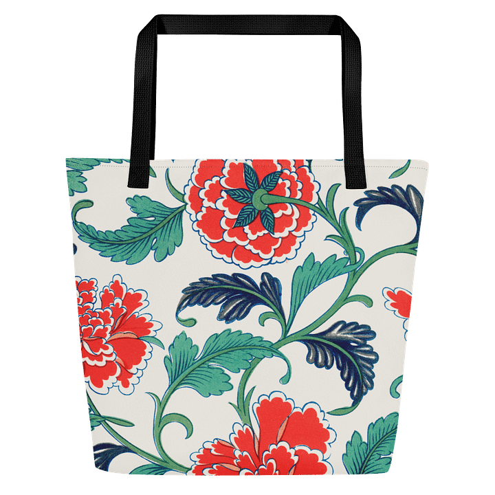 Red floral pattern. Tote Bag product image (1)