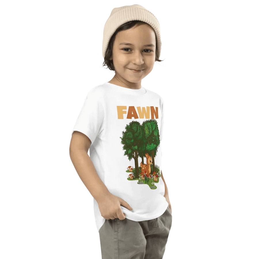 Fawn Funny Colorful Bella +Canvas Toddler T-Shirt – Funny Shirt & Gift for Kids product image (8)
