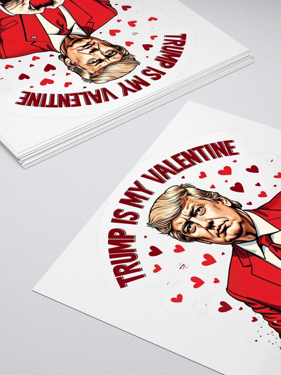 Trump is My Valentine - Funny Valentine's Day Kiss Cut Stickers product image (11)