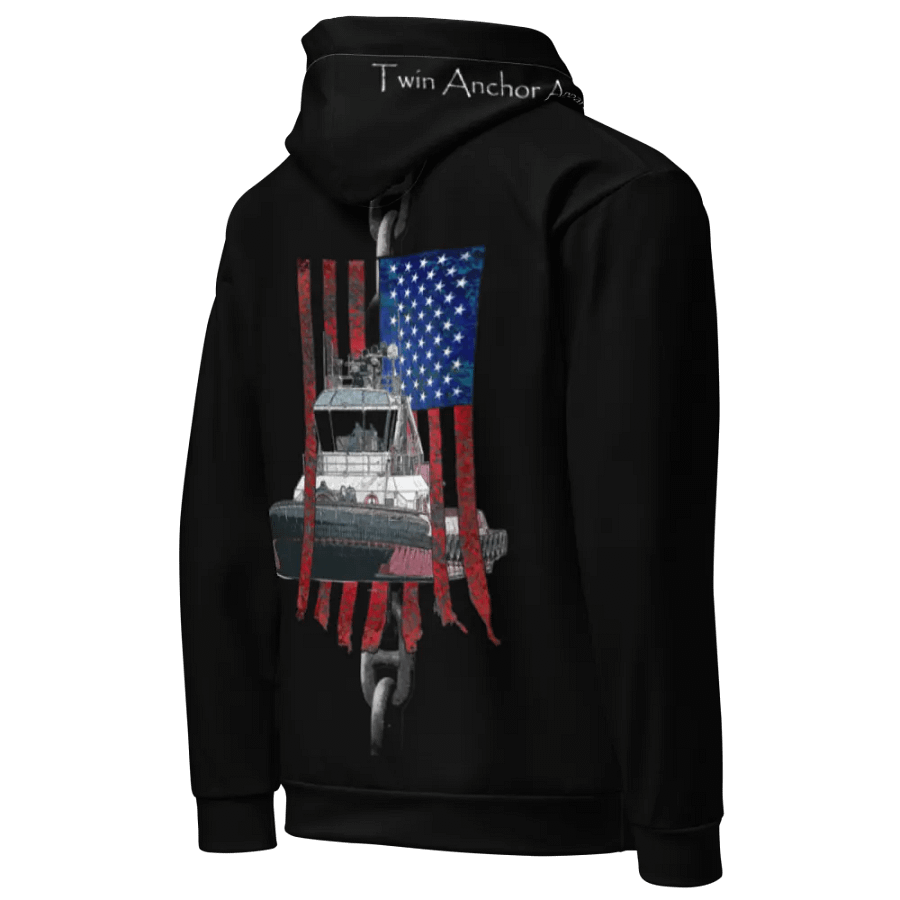 Black Chain Athena Tug & CE Flage Hoodie product image (8)