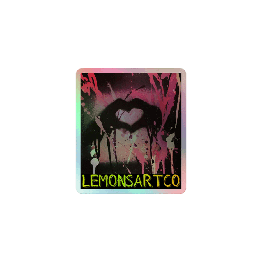 Heart Hands - LemonsArtCo Holographic Sticker product image (1)