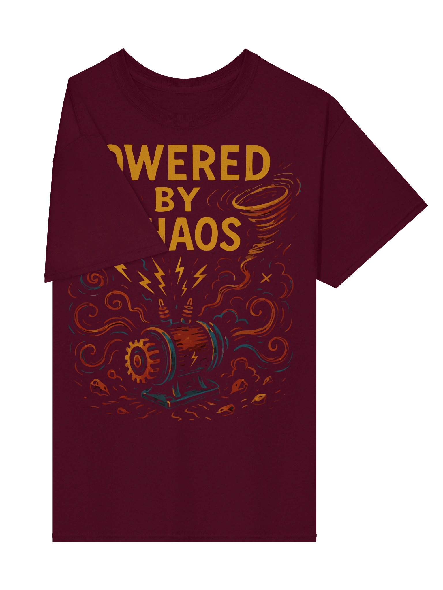 “Powered by Chaos” Retro Energy Burst Tee product image (4)