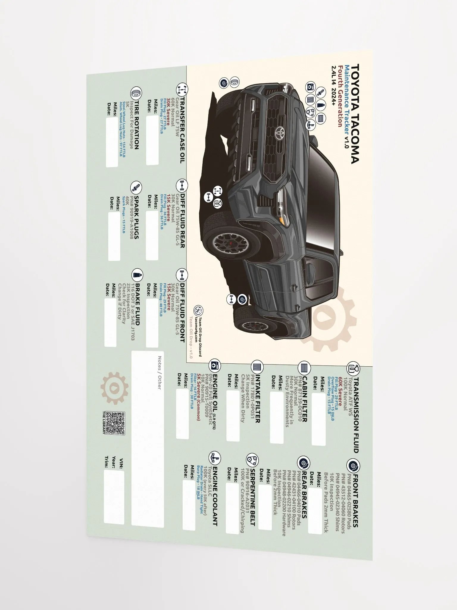 4TH GEN MAINTENANCE TRACKER V1.0 - Underground product image (4)