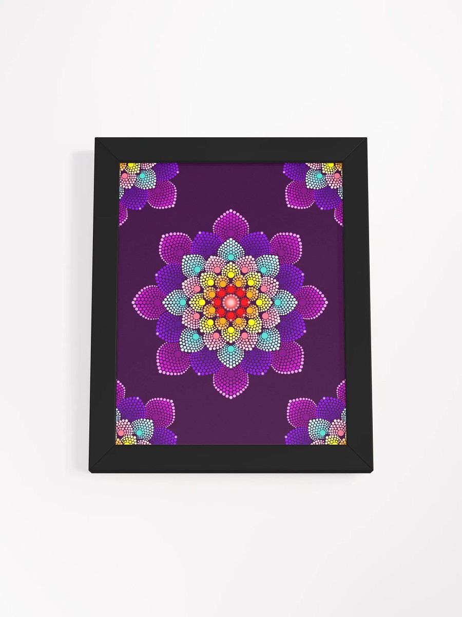 Simple Colorful Dot Mandala Framed High-Quality Matte Poster product image (2)