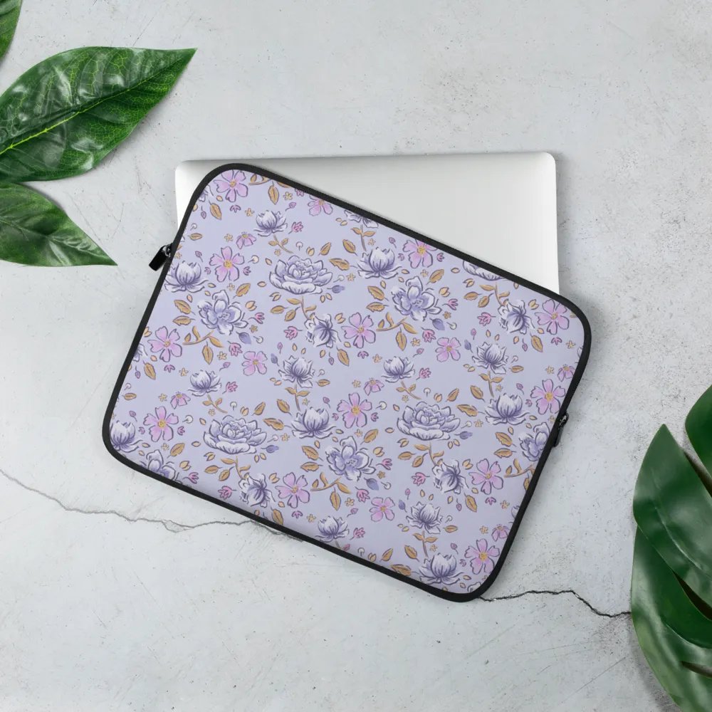 Flowers Galore Laptop Sleeve - Blue product image (2)