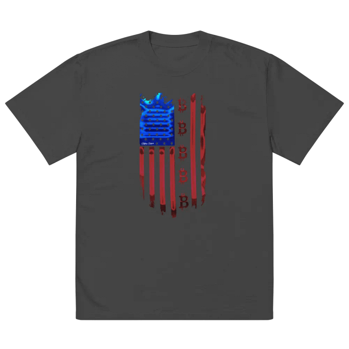 Bitcoin Flag Oversized Tee product image (5)