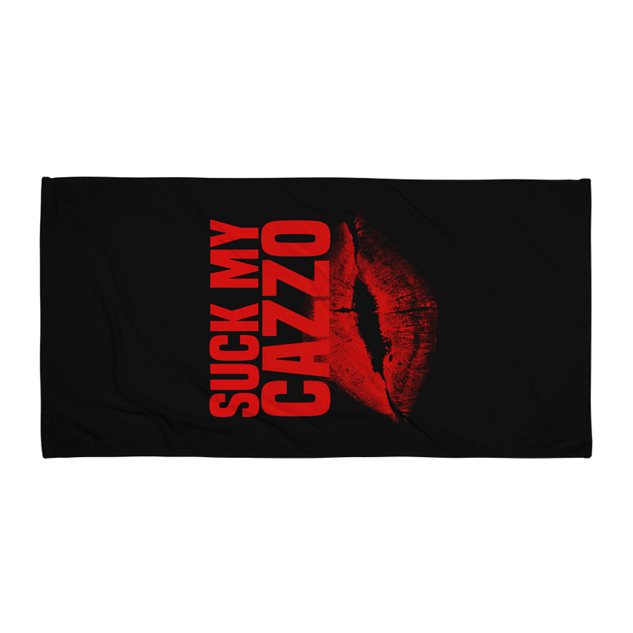 SUCK MY CAZZO towel red logo product image (1)