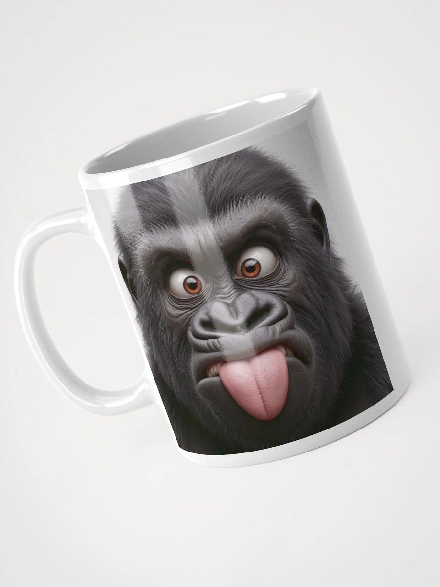 Rude Gorilla #Humorous Mug - White product image (3)