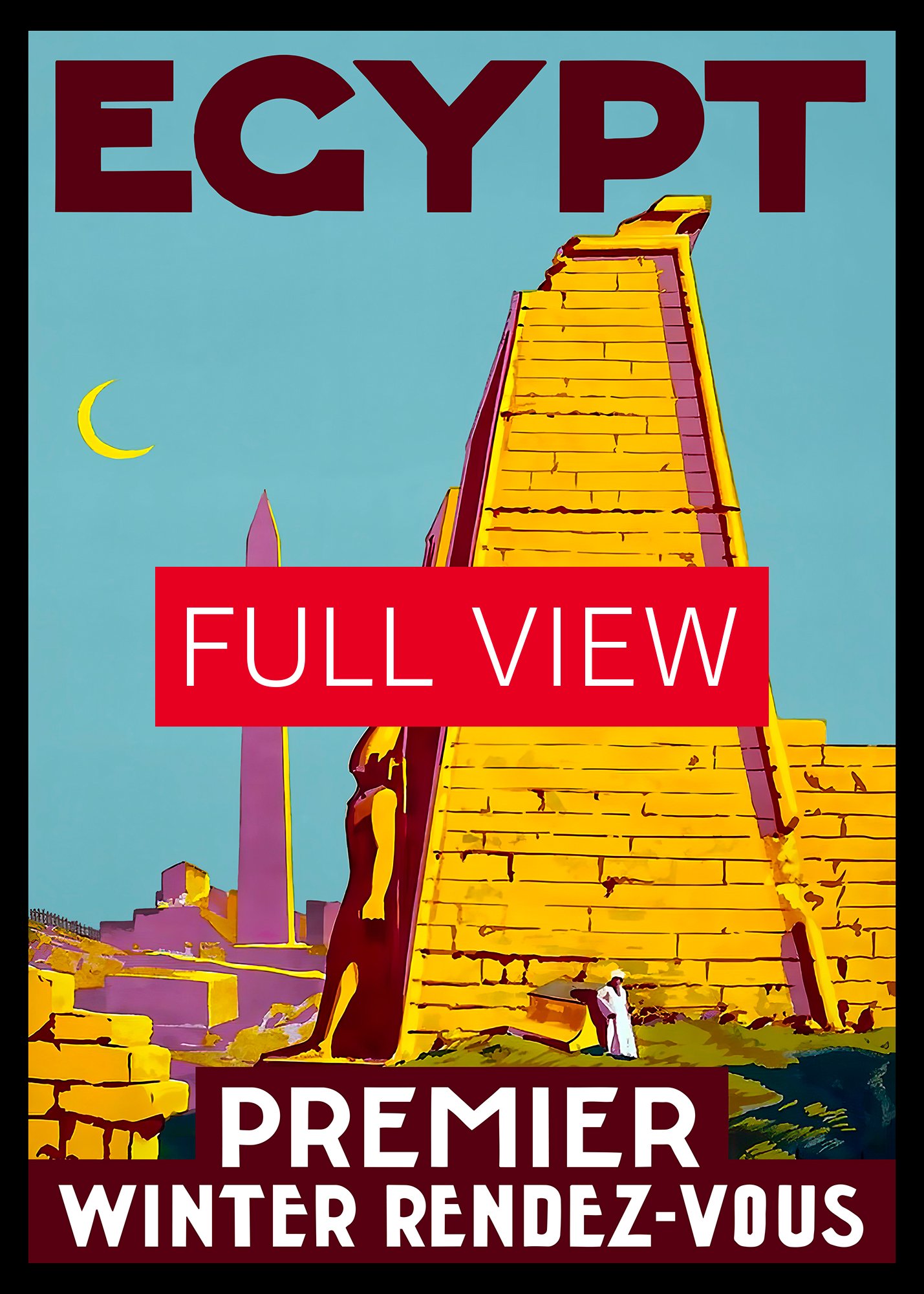 Egypt for Winter, 1930s — retro vintage travel poster product image (3)