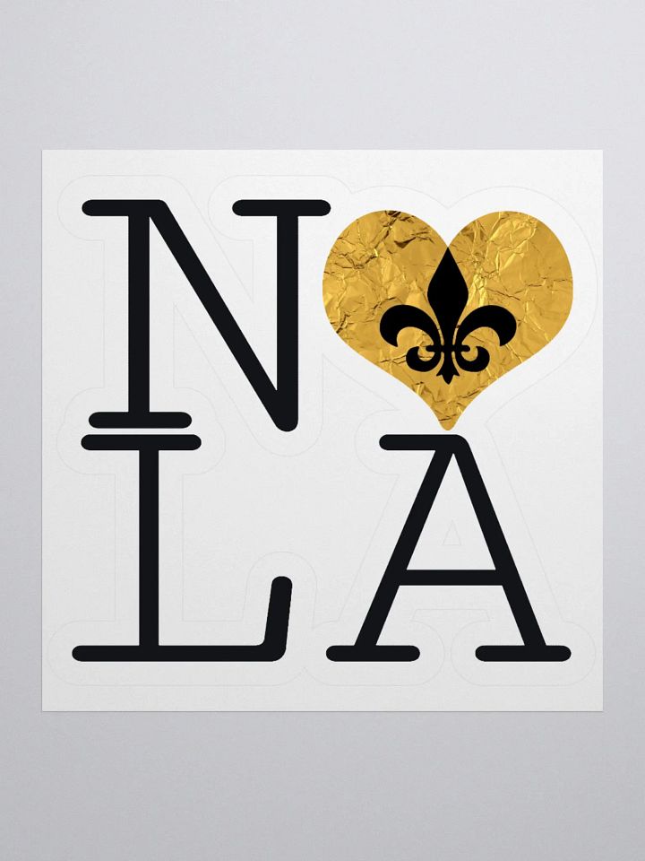I LOVE NOLA **BIGSHOT STICKER** (GOLD WRAP HEART) product image (1)