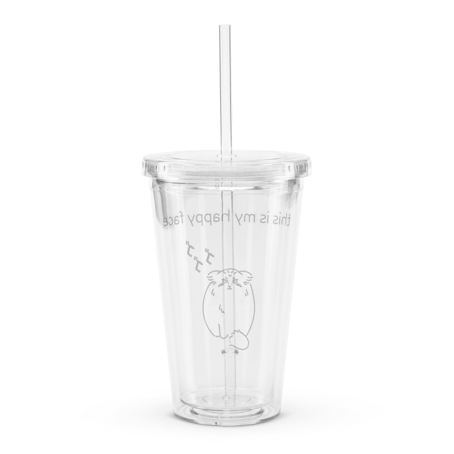 This Is My Happy Face - Transparent Cup & Straw product image (2)