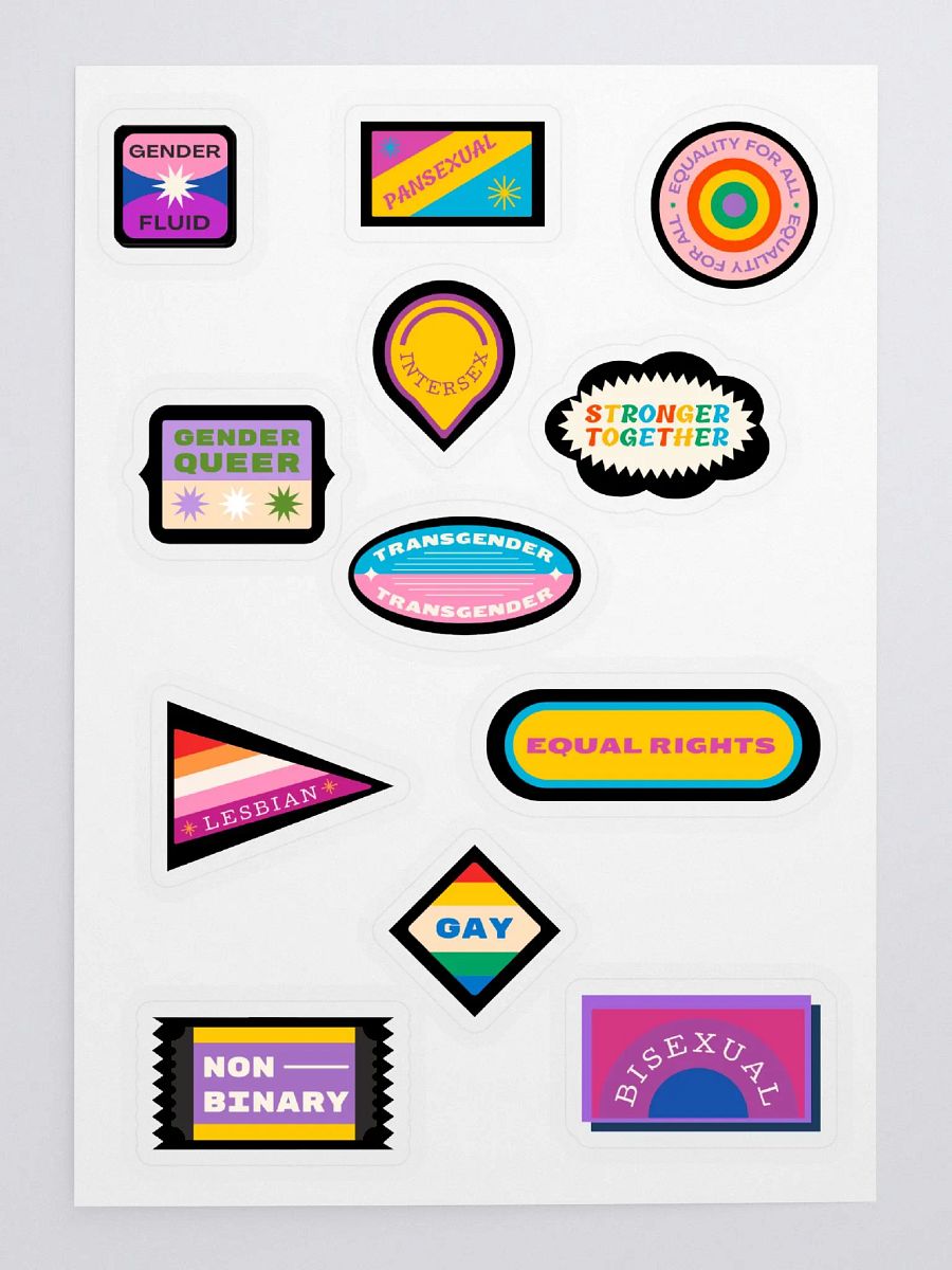 Equality LGBTQ+ Full Sticker Sheet product image (3)