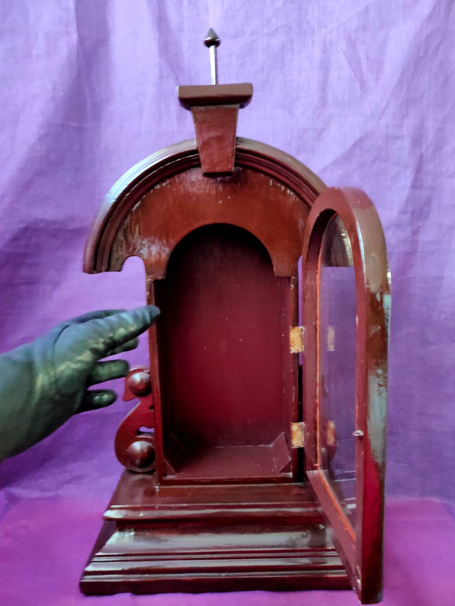 Pequeno altar religioso em madeira, oratório século XIX, vintage restaurado product image (9)