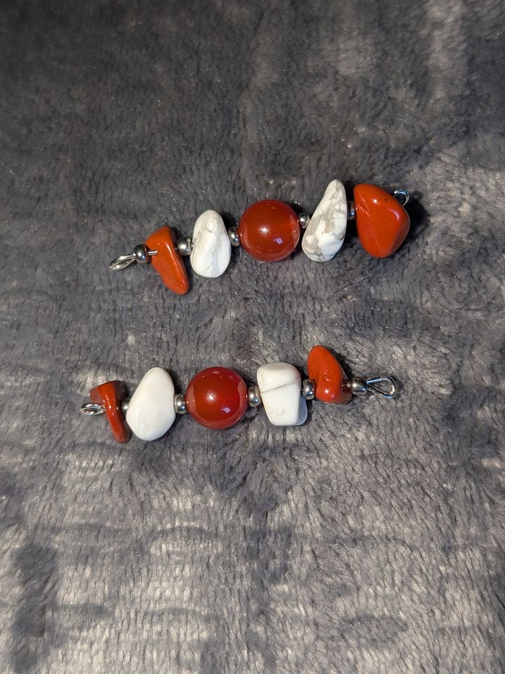 Orange, White and Red Crystal Themed Earrings! product image (1)