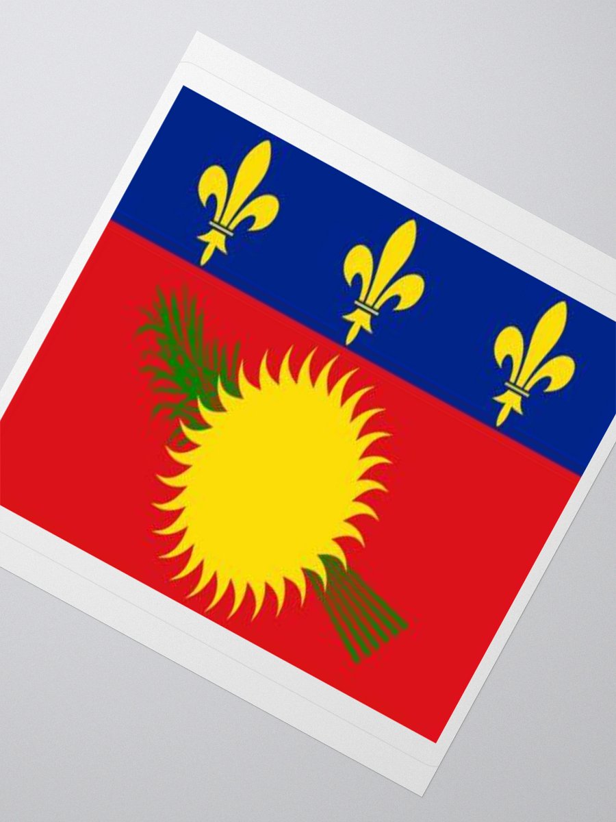 Guadeloupe Flag Sticker | Sun and Bird Design | Durable Vinyl | 3 Sizes product image (6)
