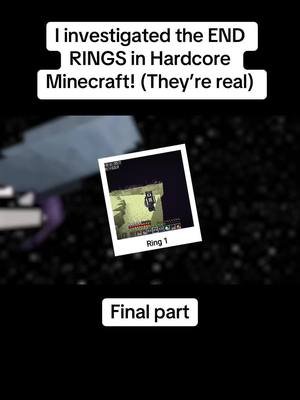 I investigated the end rings in hardcore Minecraft! Watch the full video on YouTube at LockDownLife. Link in bio! #Minecraft #minecrafthardore #lockdown #lockdownlife #hardcore #end#rings #endrings #real #fyp 