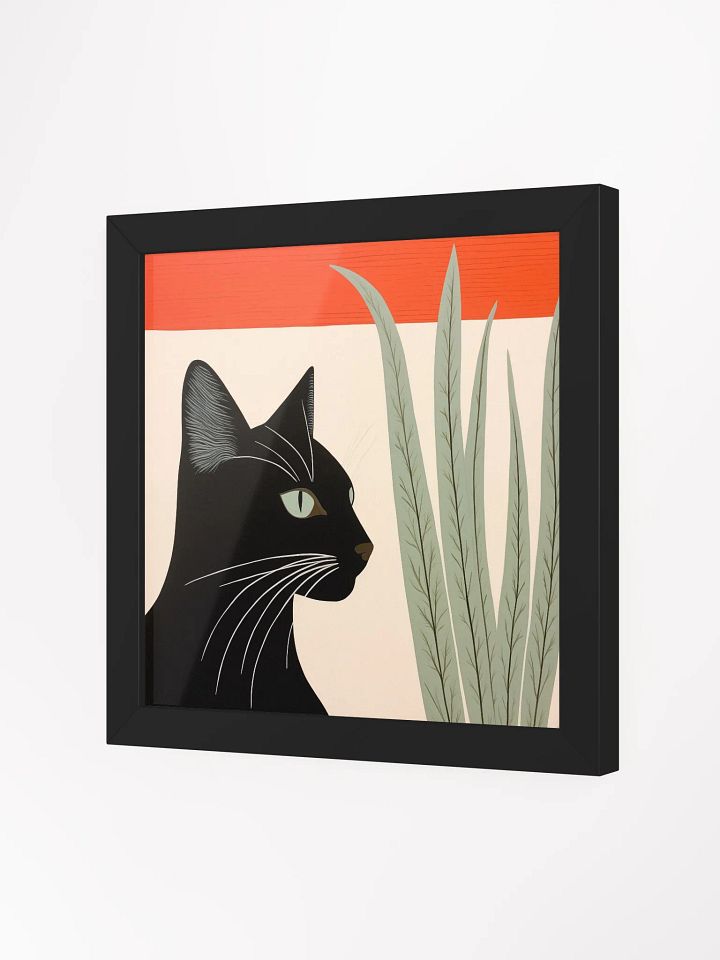 Whiskers & Foliage: Modern Cat Illustration Poster product image (19)