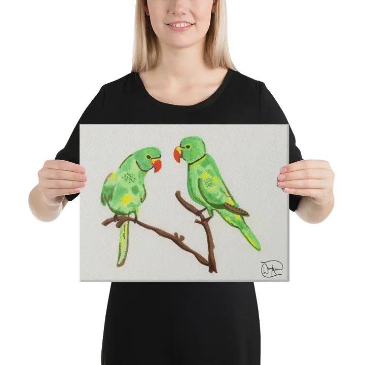 Birbs at the Window Watercolour Canvas product image (2)