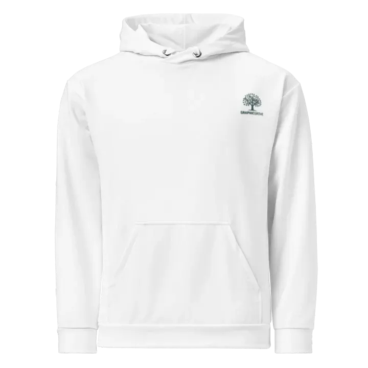 Graphic Grove Unisex Recycled Hoodie with Tree Design - White product image (1)