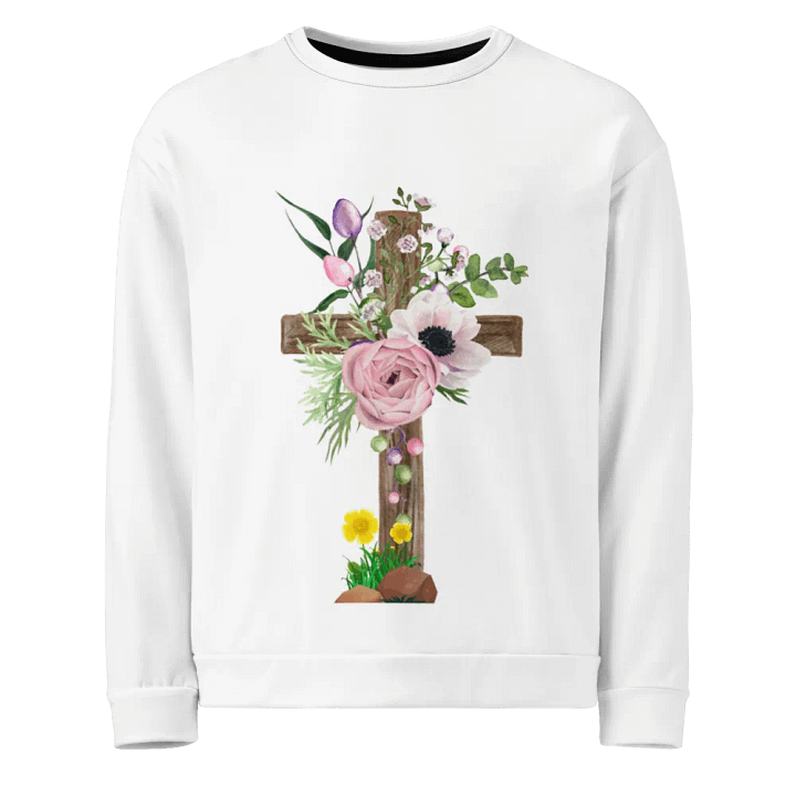 Floral Cross All-Over Print Sweatshirt product image (1)
