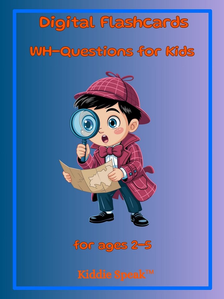 WH-Questions for children flashcards product image (1)