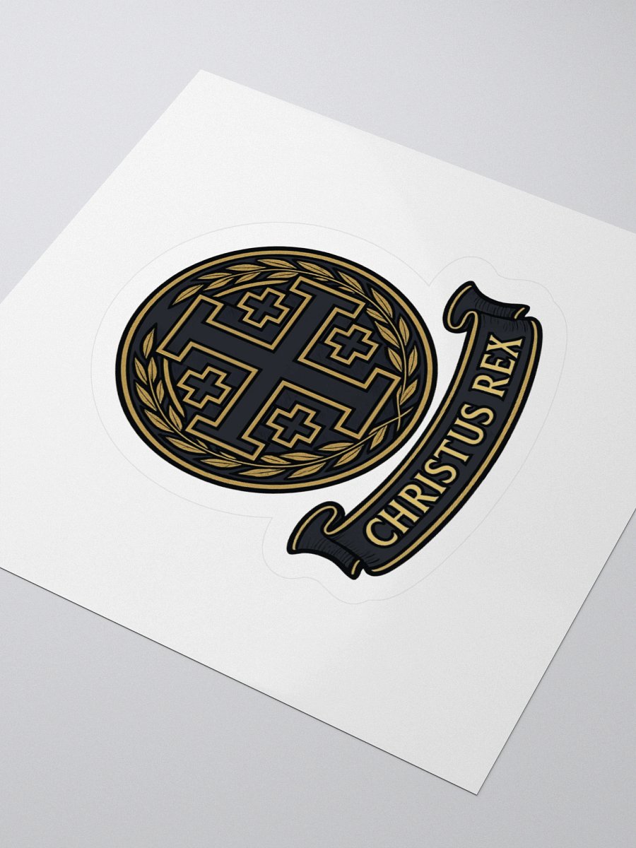 Christus Rex Sticker black product image (3)