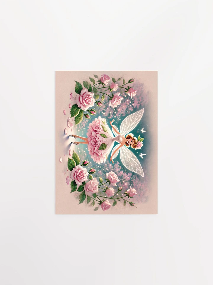 Pink Rose Petal Fairy Premium Matte Poster product image (2)