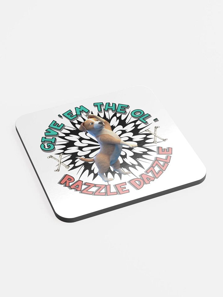 Razzle Dazzle Dog Dance Cork Coaster product image (2)