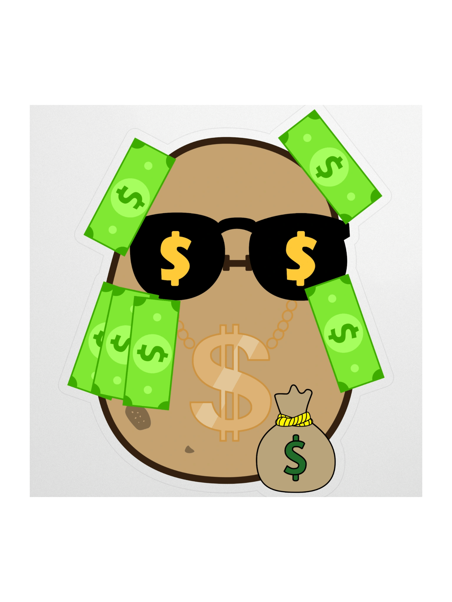 Money Rain - Potato Sticker product image (1)