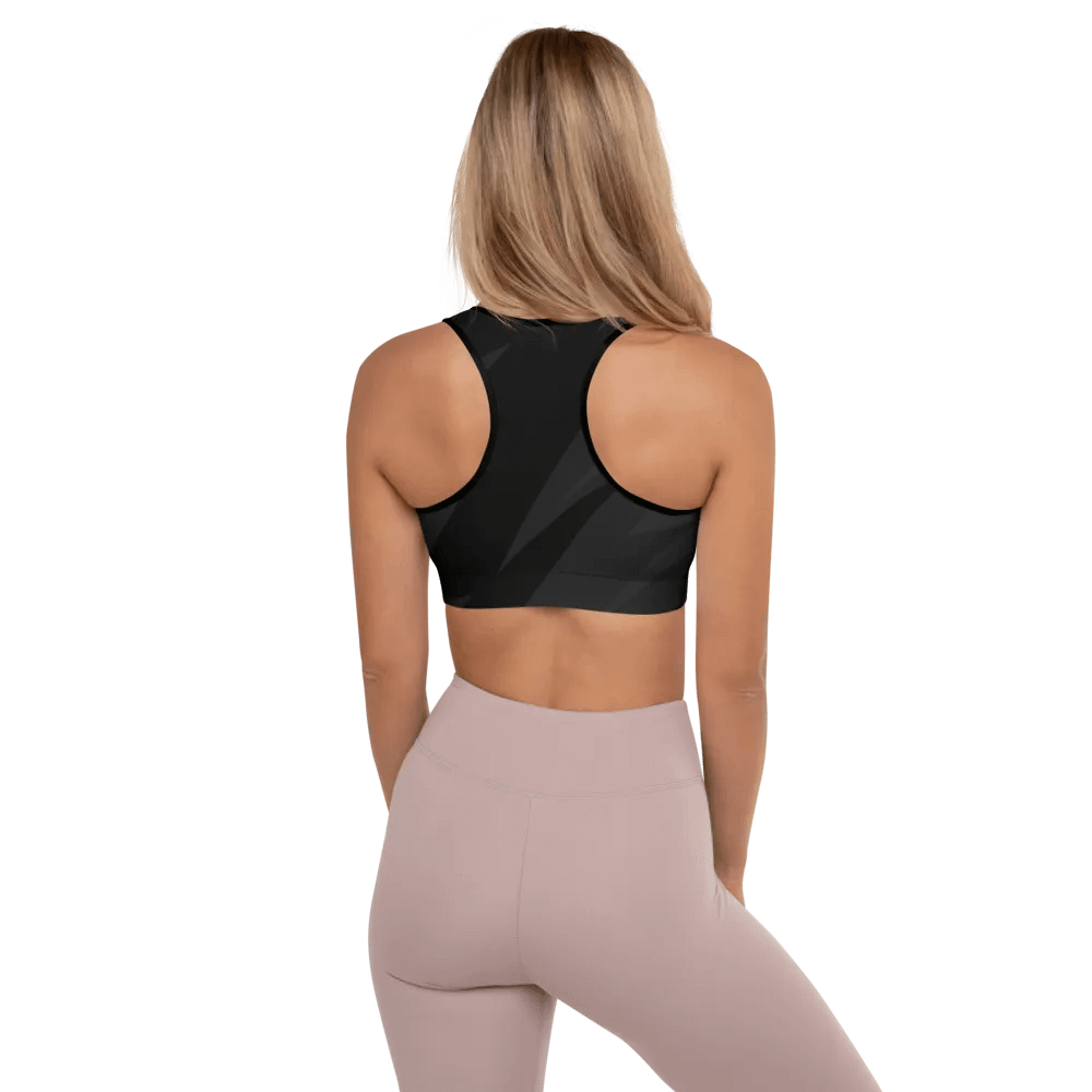 Fragmented Monochrome Chaos Sports Bra product image (8)
