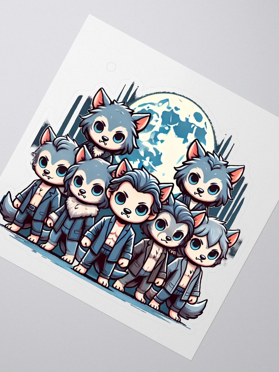 Adorable Chibi Werewolf Pack Vinyl Sticker - Full Moon Edition 🌕🐺 product image (5)