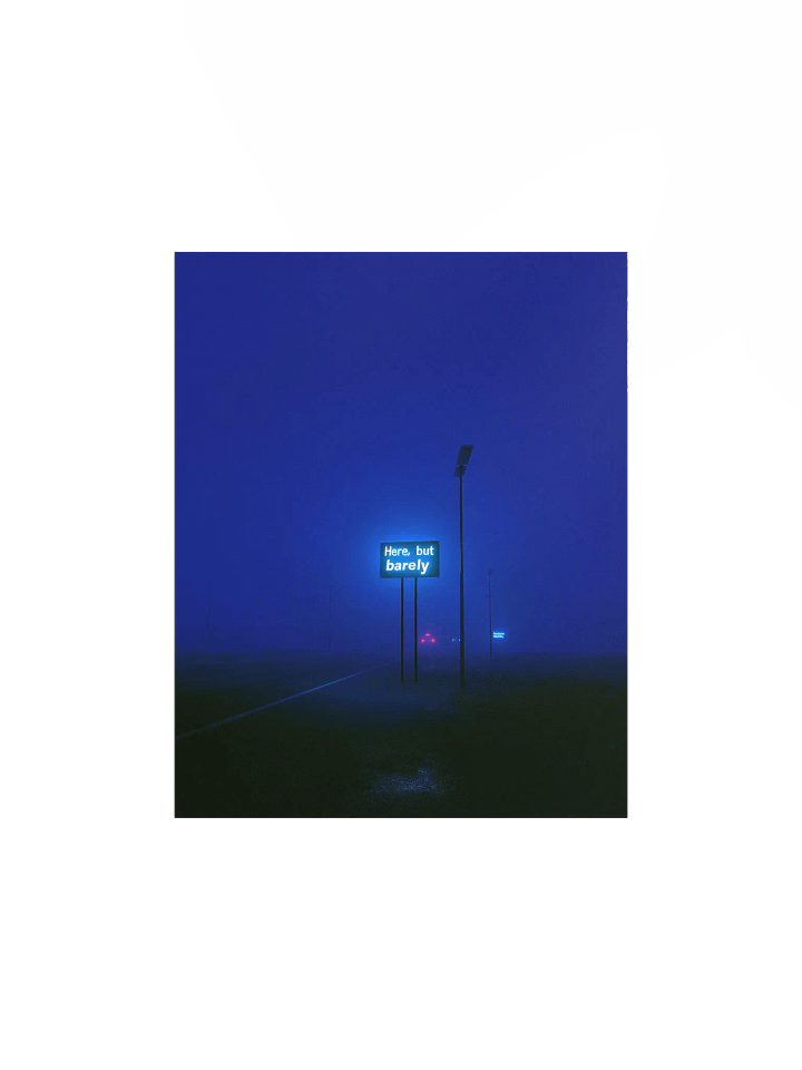 "Here, but barely" Matte Poster product image (1)