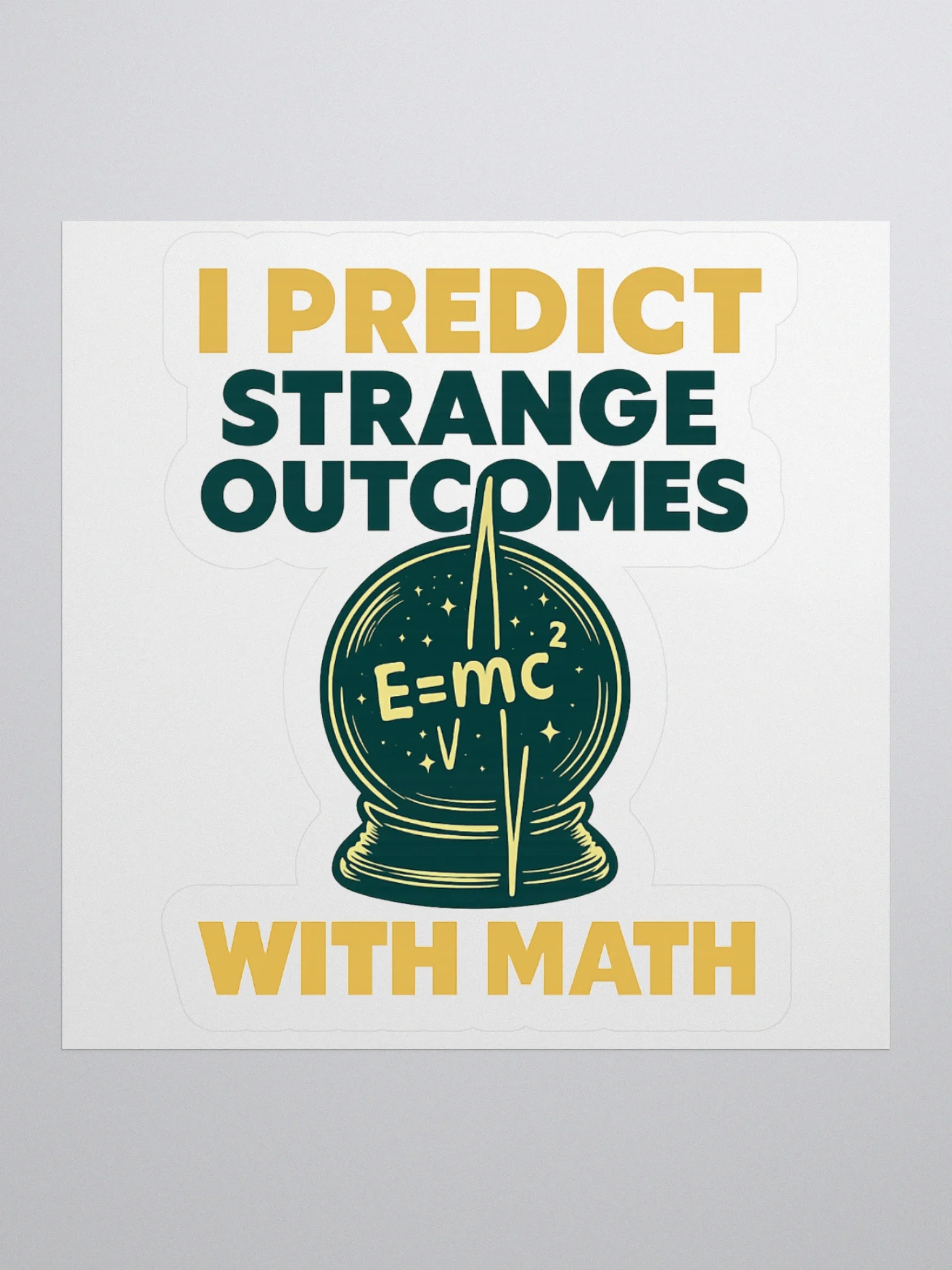 E=mc² Crystal Ball Sticker product image (3)