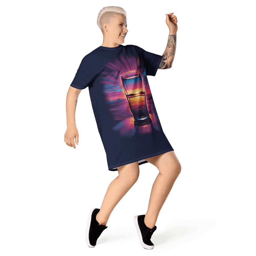 Beer Sunset All Over Print T-shirt Dress product image (10)