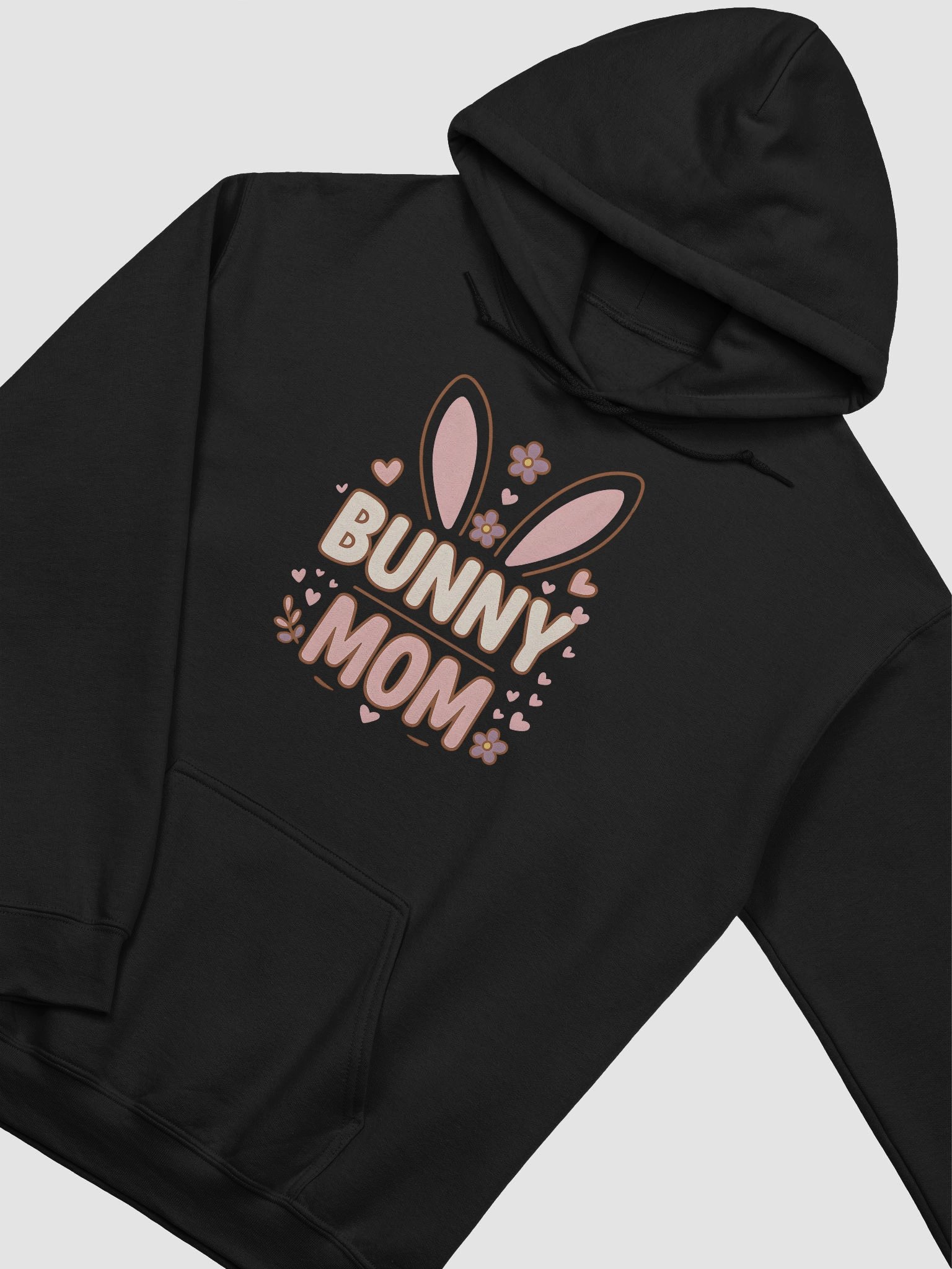 Bunny Mom Hoodie | Cozy Easter Bunny Ears Floral Hoodie for Animal Lover Moms product image (2)