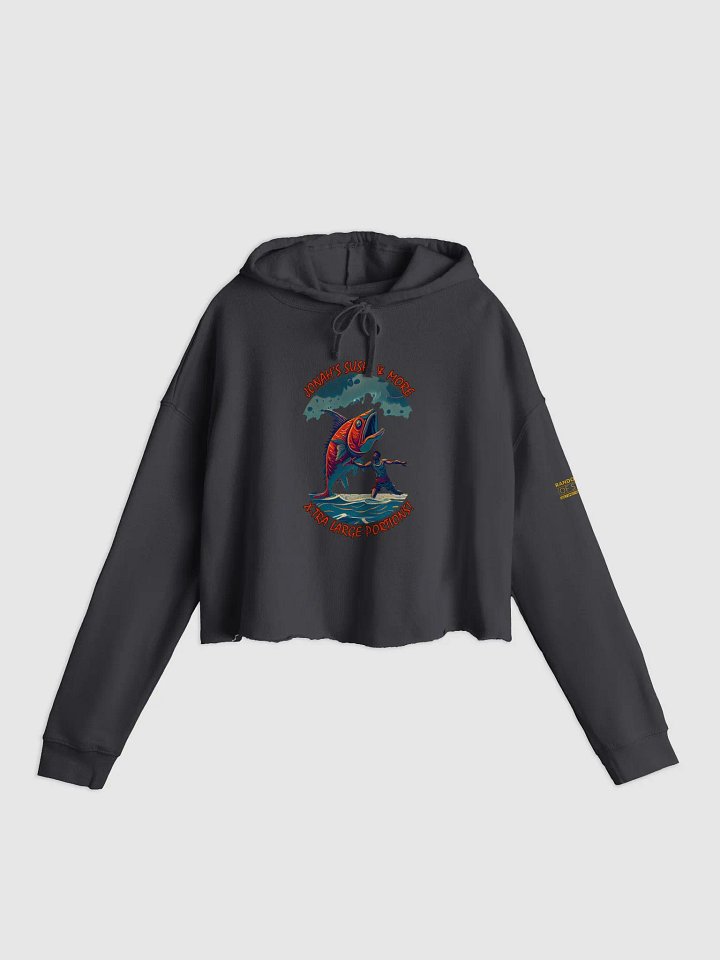 Whimsical Sushi Adventure Cropped Hoodie product image (2)
