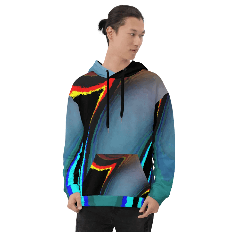 Darker Abstract Cool Swirl Unisex Pull On Hoodie product image (8)