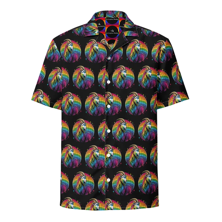 Disco Ball Goat Pride 2024 Hawaiian Shirt - Black product image (1)