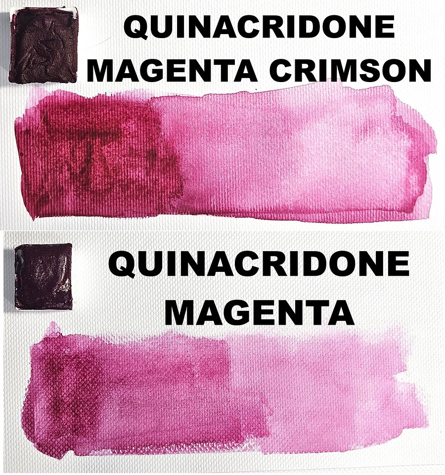 Quinacridone Magenta Crimson Water Color Paint Half Pan product image (2)