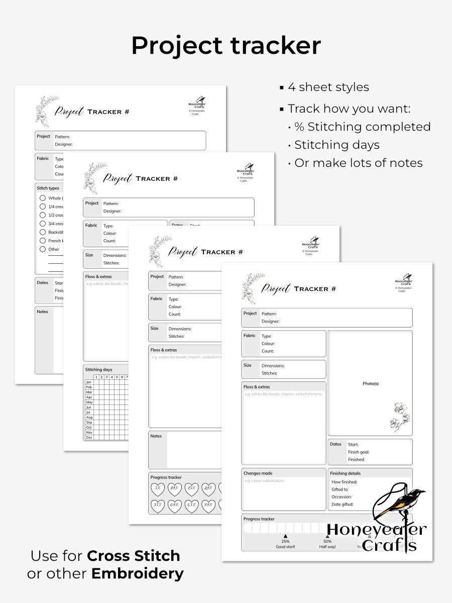 Minimalist Cross Stitch Planner PDF product image (2)