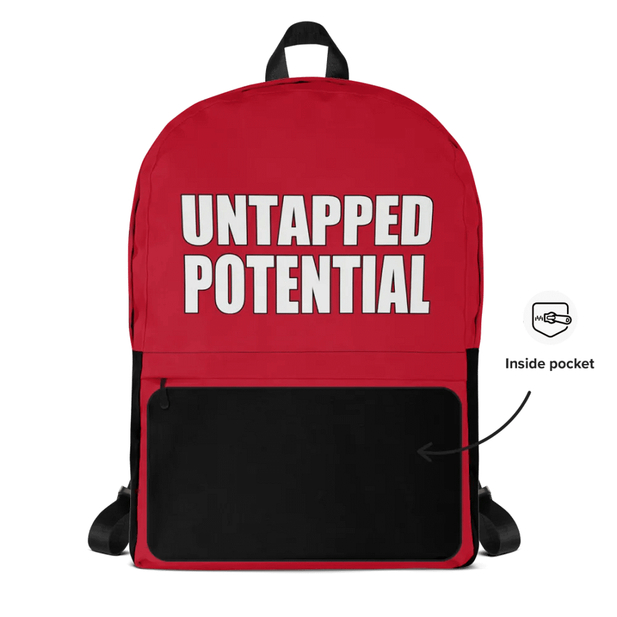 Untapped Potential Red Large Print Back Pack product image (3)