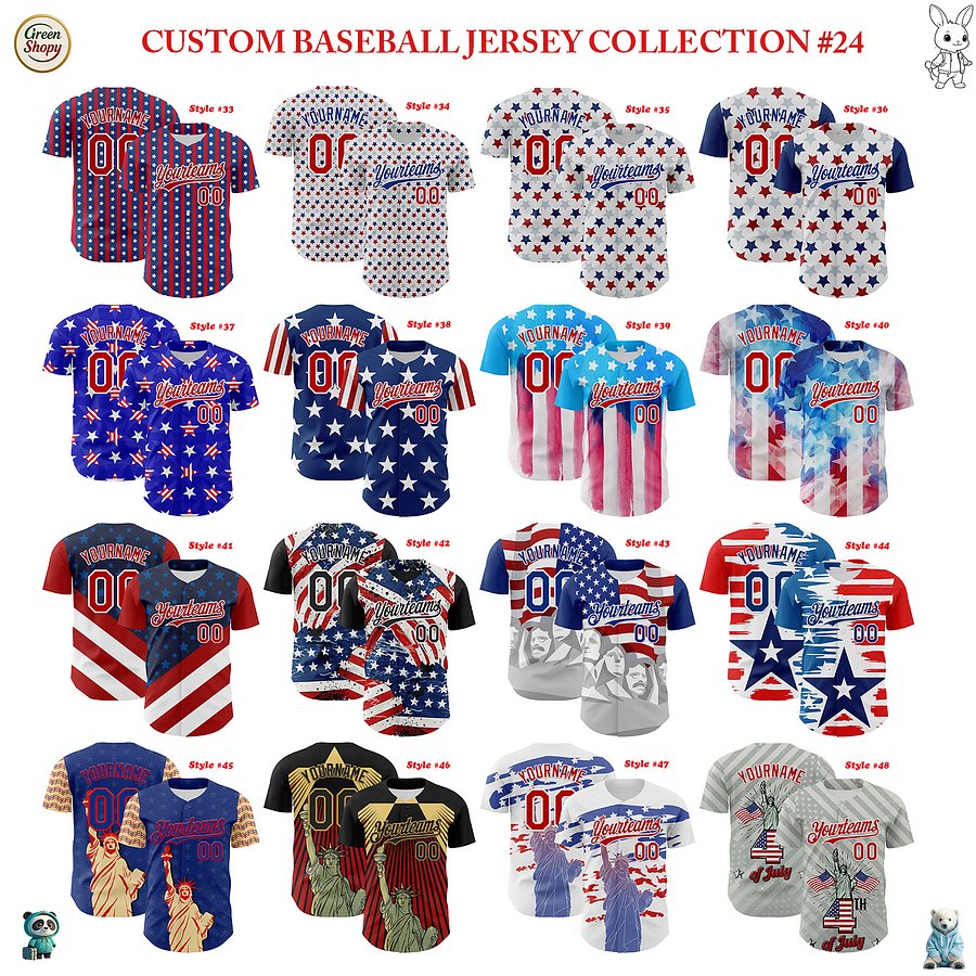 Authentic Baseball Jersey, Custom Baseball Jersey, Personalized Sport Jersey, Colorful, Flowers, Number, Logo, American product image (3)