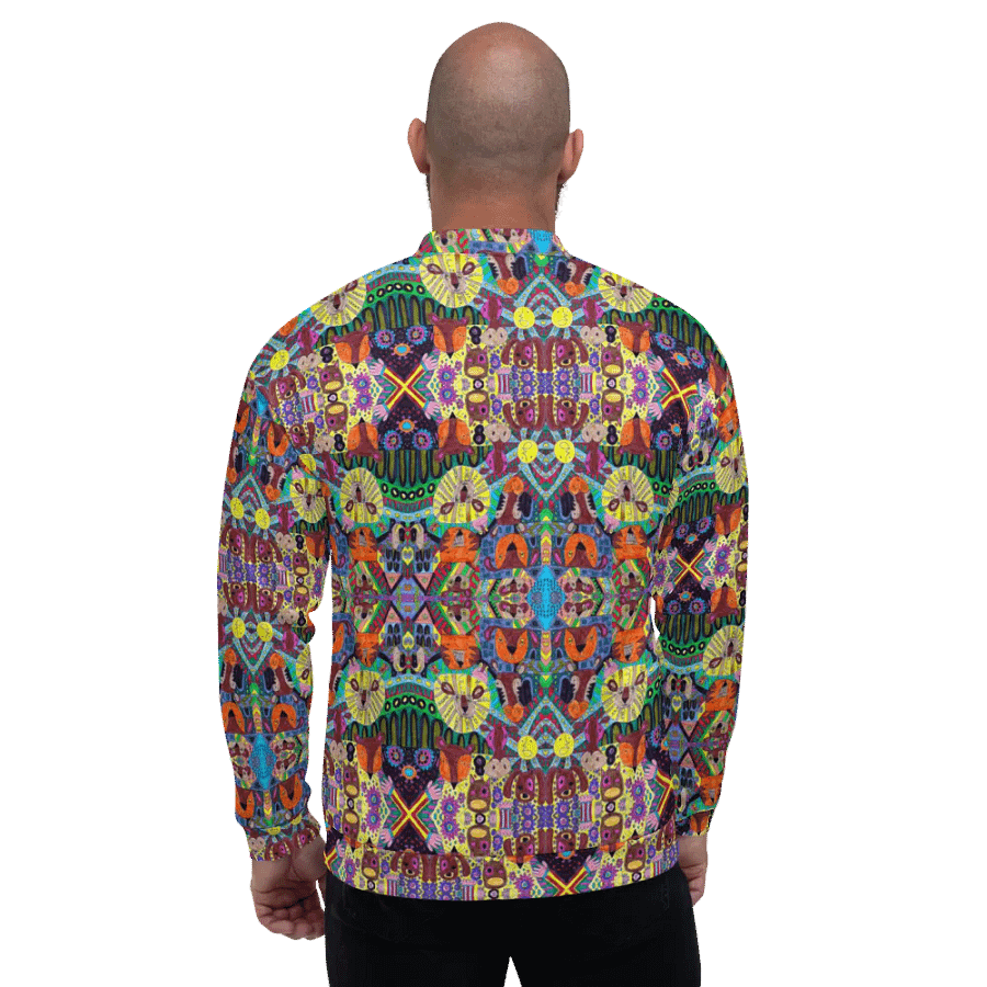 Abstract Doodle Animals Unisex Bomber Jacket product image (10)
