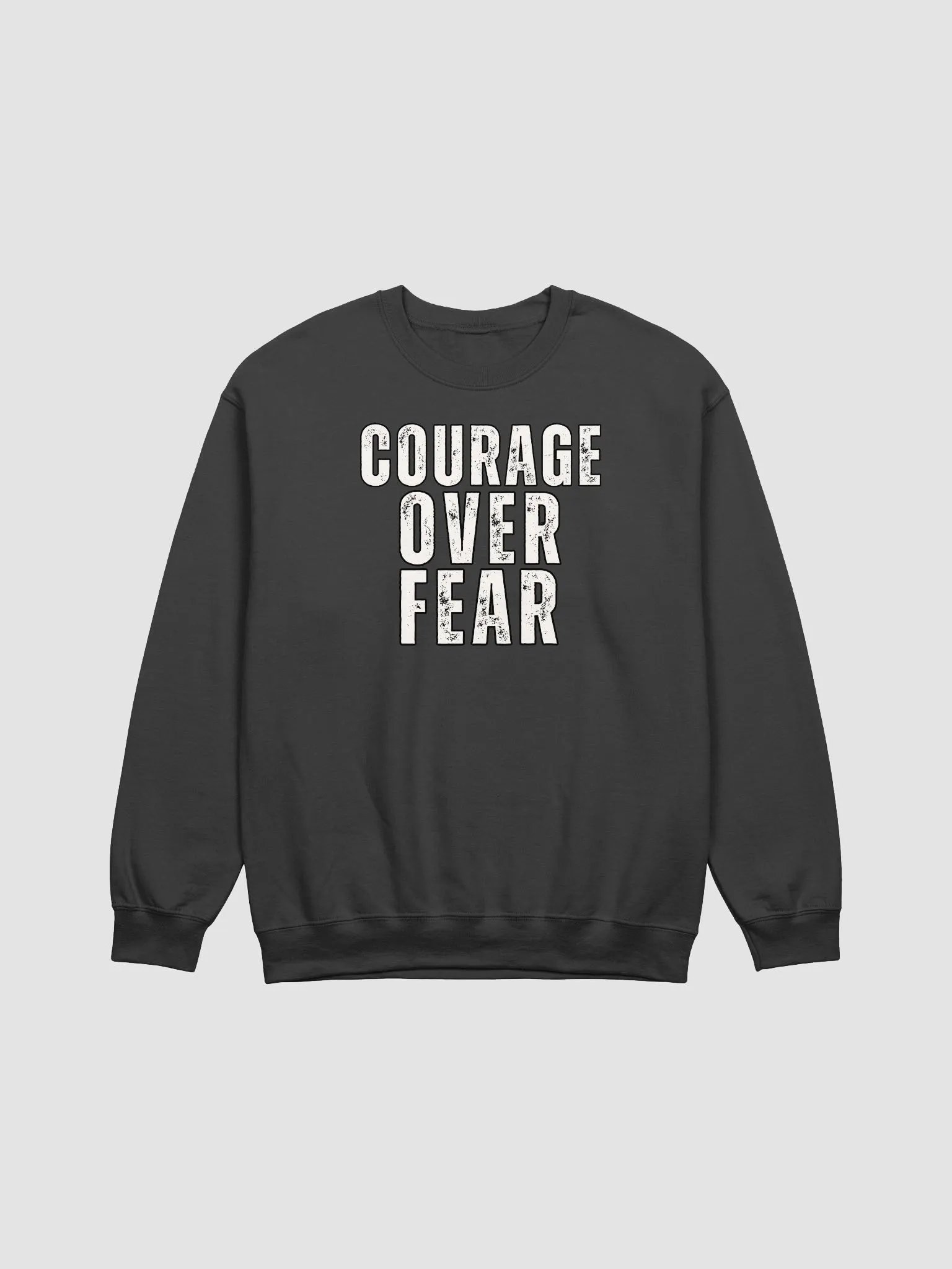 Courage Over Fear Distressed Gildan Sweatshirt product image (2)
