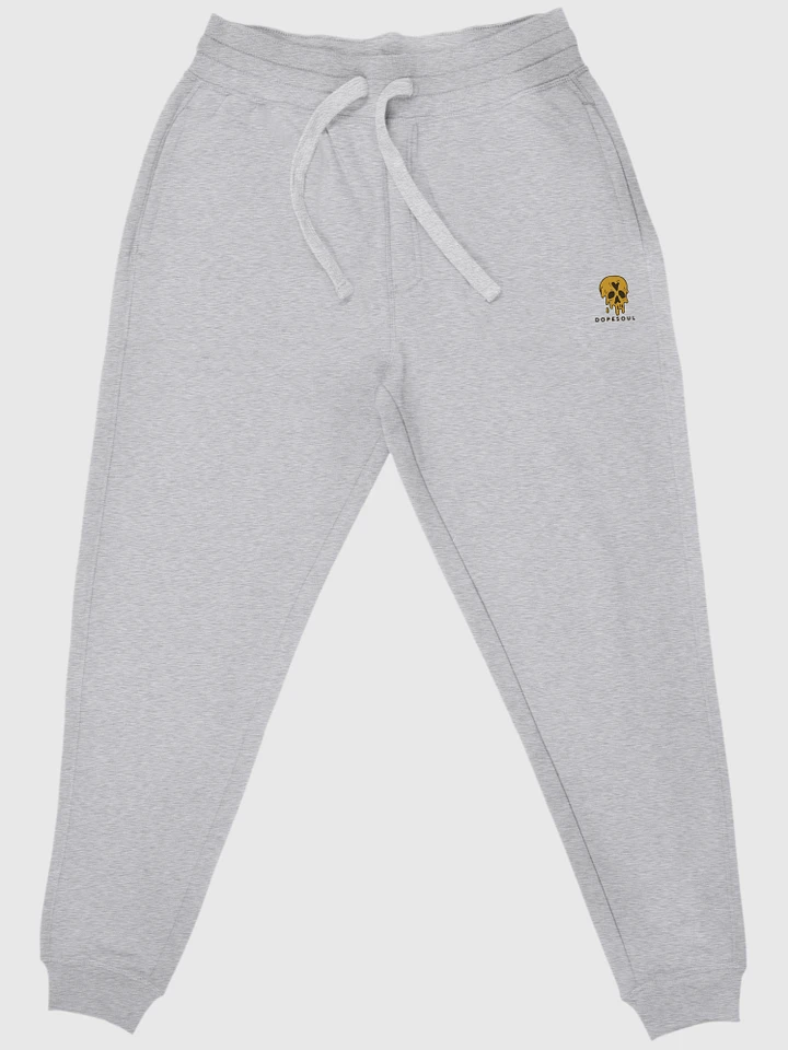 EMBROIDERED GRAY TWO-COLOR SKULL JOGGERS product image (1)